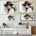 thumbnail image 4 of Designart "Stylish Timeless Glamour Portrait II" Fashion Floater Framed Wall Art Print, 4 of 7