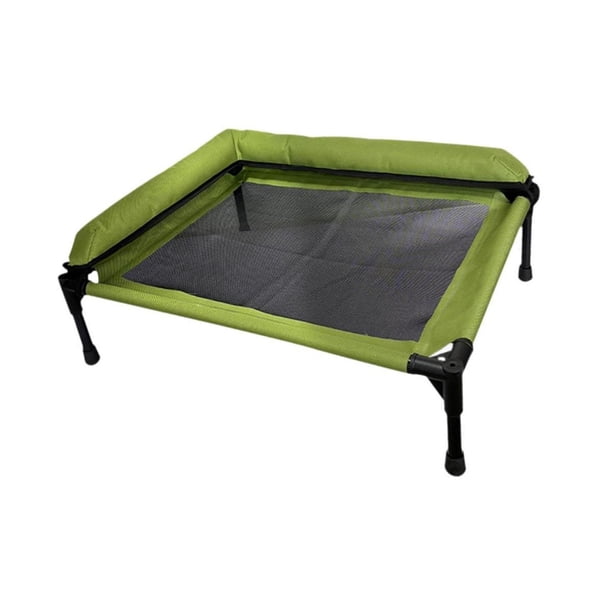 Cama elevada y refrescante para perros, hamaca para mascotas, resistente a las mordeduras, con almohada, antideslizante y portátil. M
