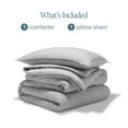thumbnail image 5 of Bare Home Down Alternative Comforter Set - 2-Pieces - All Seasons - Twin/Twin-XL, Heather Pewter, 5 of 6