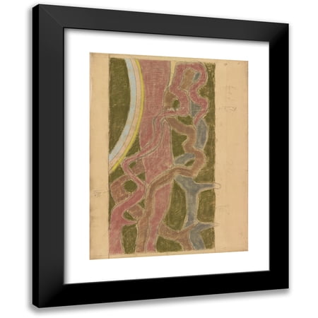 Stanislaw Wyspianski 12x14 Black Modern Framed Museum Art Print Titled - St. Francis. Witrays Project to the Presbytery of the Franciscan Church in Krakow (1897)