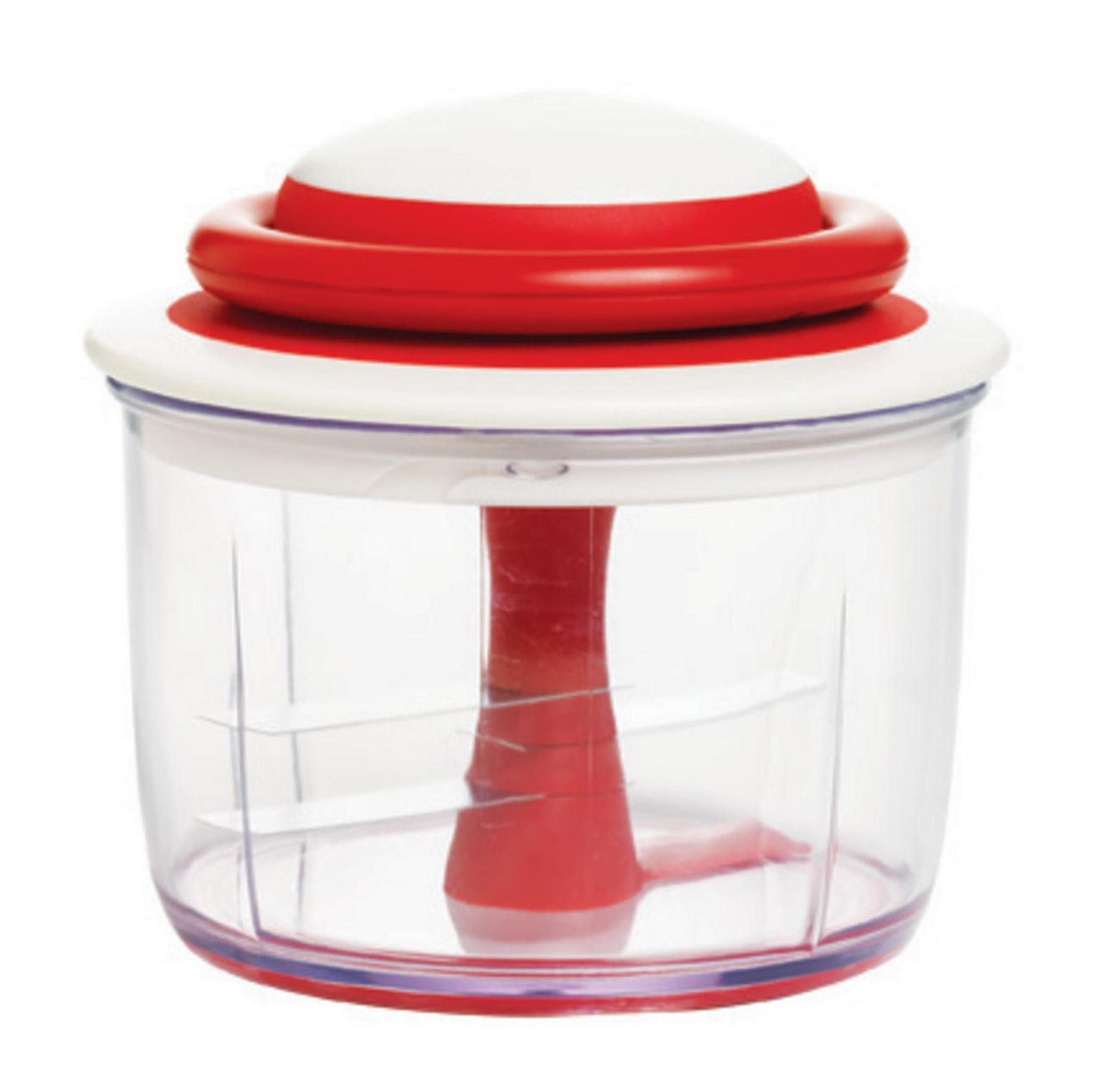 Chef'n VeggiChop Hand-Powered Food Chopper, Cherry
