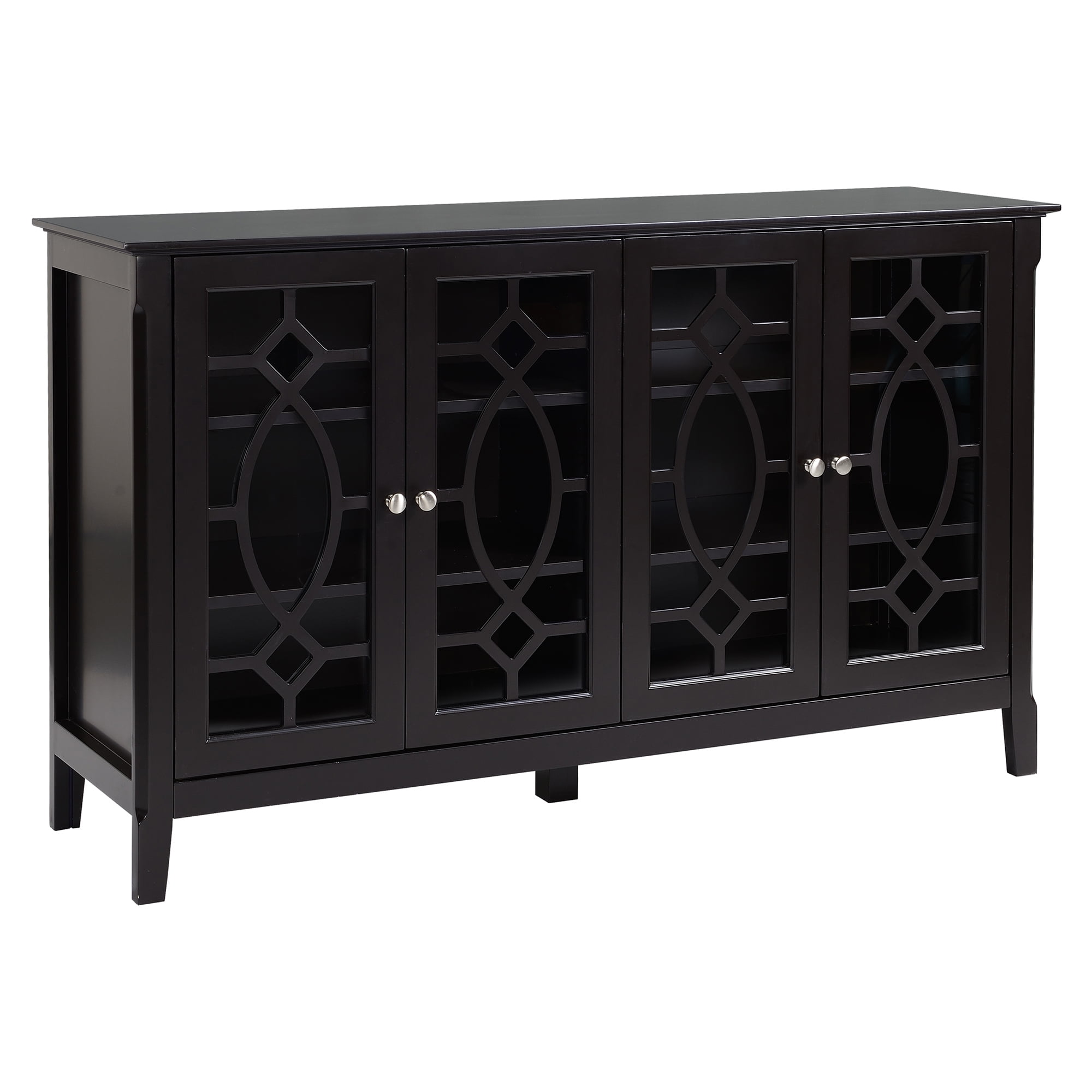 Sideboard Buffet with Storage, Credenza, Coffee Bar with Glass Doors