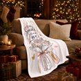 thumbnail image 3 of A Little Sparkle A Lot of Love Floral Bouquet Flannel Blanket, Cozy Romantic Line Art for Flower Lovers, Valentine's Day Gift and Home Decor for Bedroom and Guest Room, 3 of 9