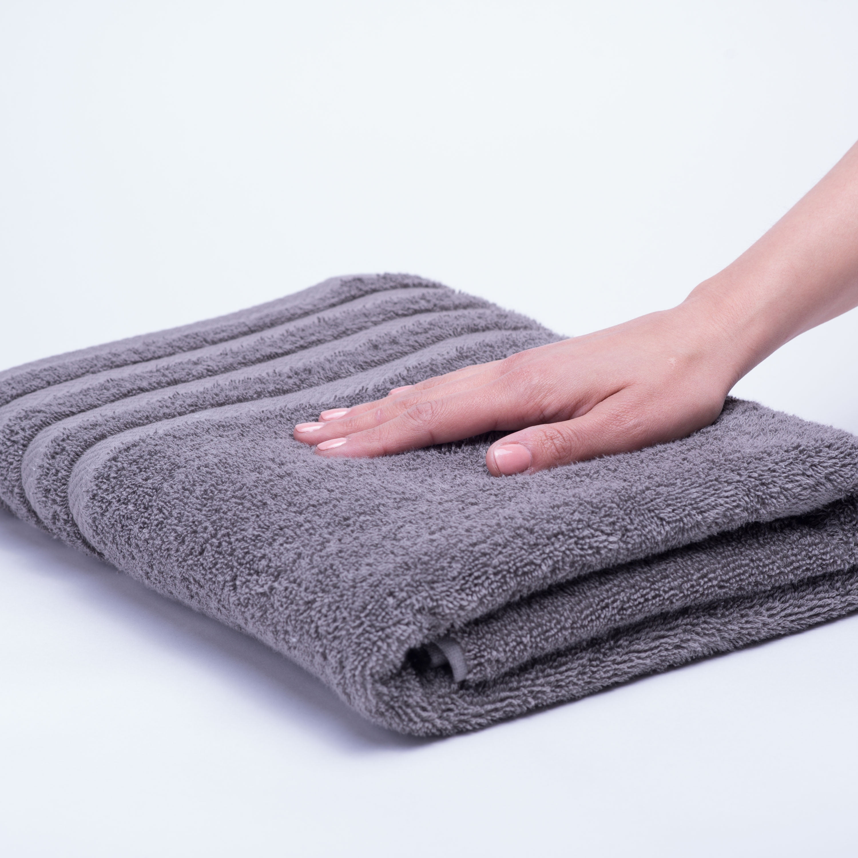 Egyptian Cotton with Dryfast Grey Hand Towel