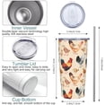 thumbnail image 5 of Chicken Tumbler with Lid and Straw, 20 Oz Stainless Cup Steel Insulated Water Bottle Travel Coffee Mug, 5 of 7