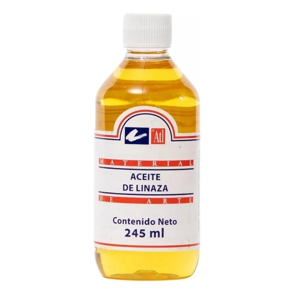 Aceite De Linaza Pintura Óleo Medio Pintar Arte Atl 245 Ml