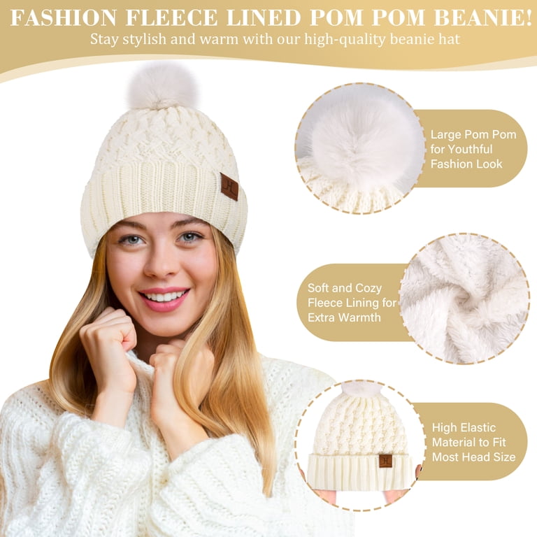 FZ FANTASTIC ZONE Womens Winter Hat Long Scarf Touch Screen  display picture 3
