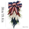 Patriotic Decor Bows For Wreaths,Burlap Red White Blue Stripe Stars