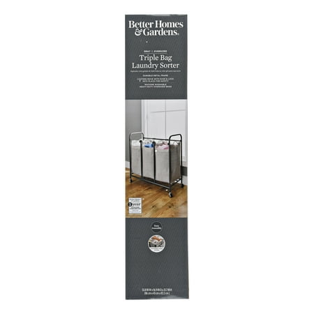 Better Homes & Gardens Oversized 3 Bag Wheeled Laundry Sorter