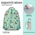 thumbnail image 5 of Dachshunds and Flowers Backpack for School,Cute School Bag,Schoolbag with Adjustable Shoulder Straps & Padded Back,15.3"x11"x7.1".﻿, 5 of 6