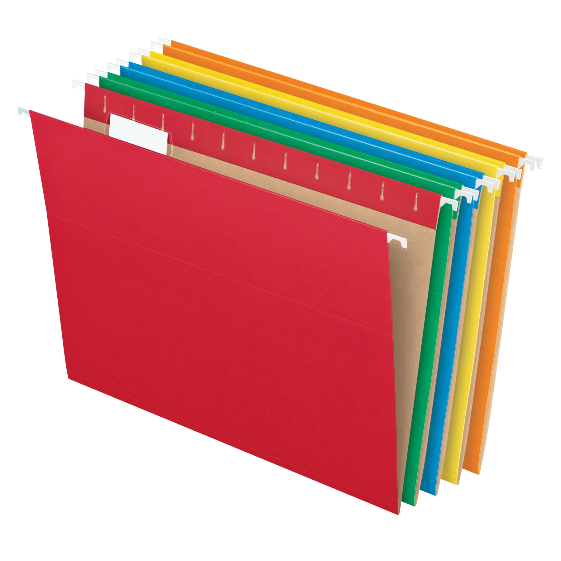 TRU RED Hanging File Folders 5-Tab Letter Size Assorted Jewel Tone Colors 