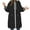 Black, variant on Women's Winter Thick Color Block Puffer Coat Mid Length Quilted Cotton Jacket M Size Beige