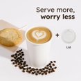 thumbnail image 3 of 8oz Disposable Coffee Cups with Lids &acirc;?? Set of 100 Disposable Cups for Hot and Cold Drinks &acirc;?? White Paper Cups with Lids for Thermal Protection &#2013265923, 3 of 7
