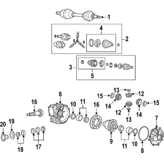GM 19179936 Seal Kitfrt Diff Drv P/Gr
