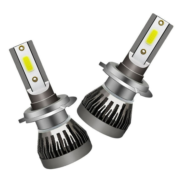2Pcs H7 LED Headlight Bulb set High or Low Beam Super White 6000K 6000LM
