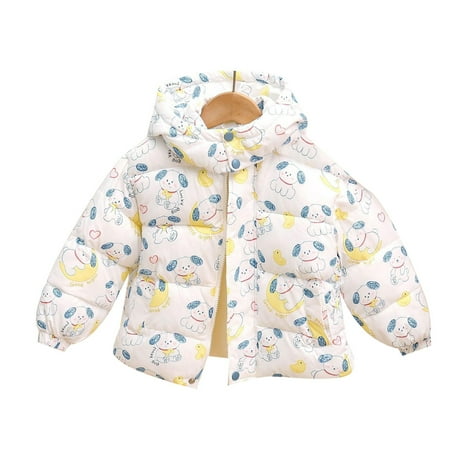 

Cute Hoodies Kids Baby Cartoon Printing Padded Coat Girl S Floral Padded Jacket Autumn And Baby Sweater Blue 4-6 Years