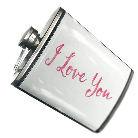 

NEONBLOND Flask I Love You Valentine s Day Pink Watercolor