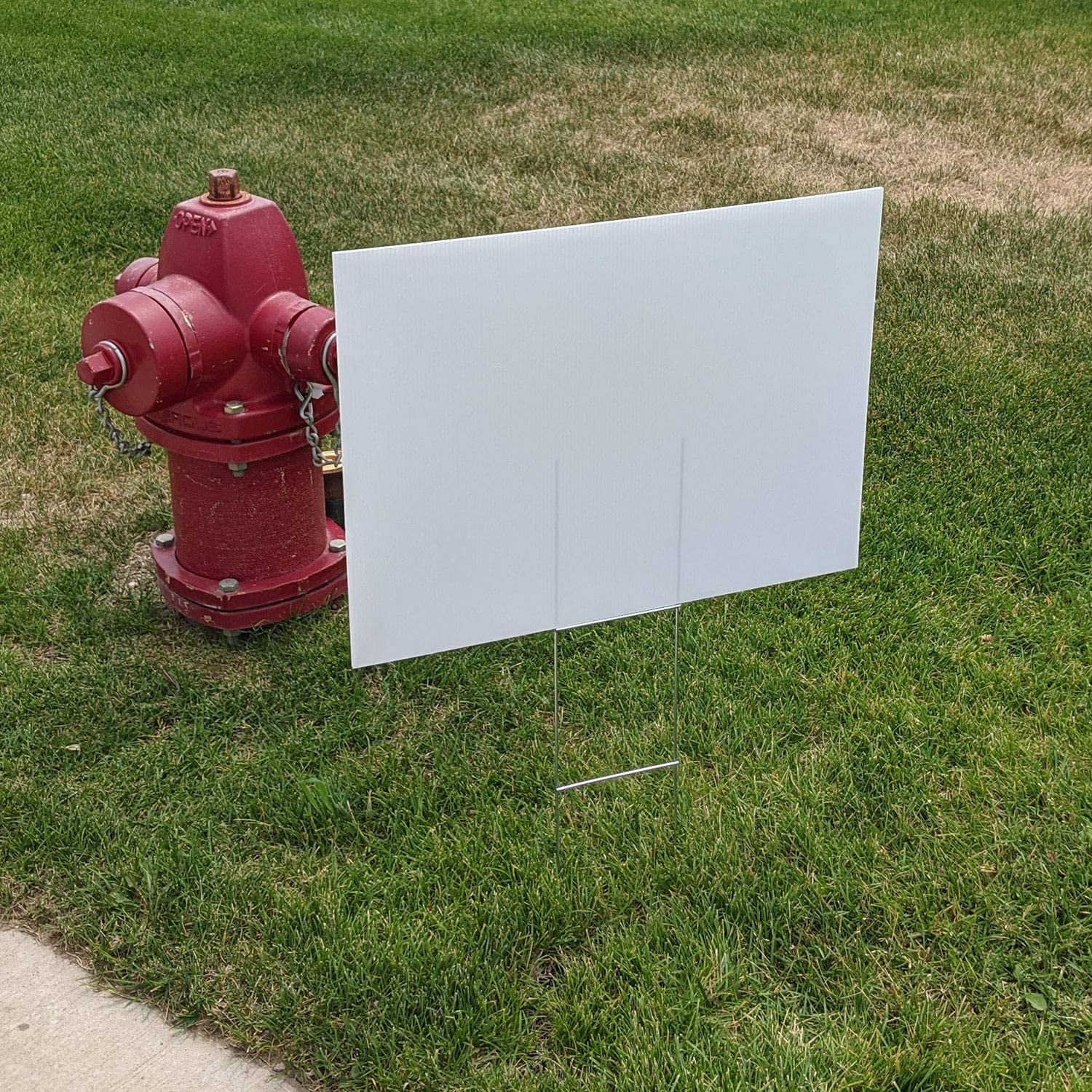 10 quantity Blank Yard Signs with h-stakes for Garage Sale Signs, Graduations, or Political Lawn Signs