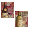 thumbnail image 1 of Lovely Vintage Style Pinot Noir and Sauvignon Blanc Bottles and Glasses by Lisa Audit; Two 11x14in Paper Posters, 1 of 1