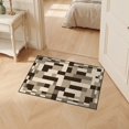 thumbnail image 2 of ODIKA 2'x3' Ultra-Soft Accent Mat, Minimalist Interlocking Shapes Contemporary Block Border Abstract Flowing None Washable, Bare feet friendly, Easy Care Indoor rug for Bedside, Footrest, 2 of 7