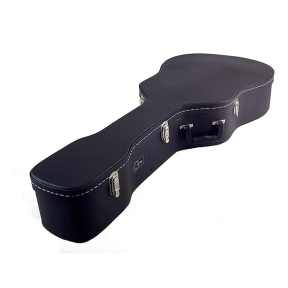 Acoustic Guitar Case Jumbo Size - Artist Series PVC Hard Shell Case with Velveteen Interior & Storage Pocket