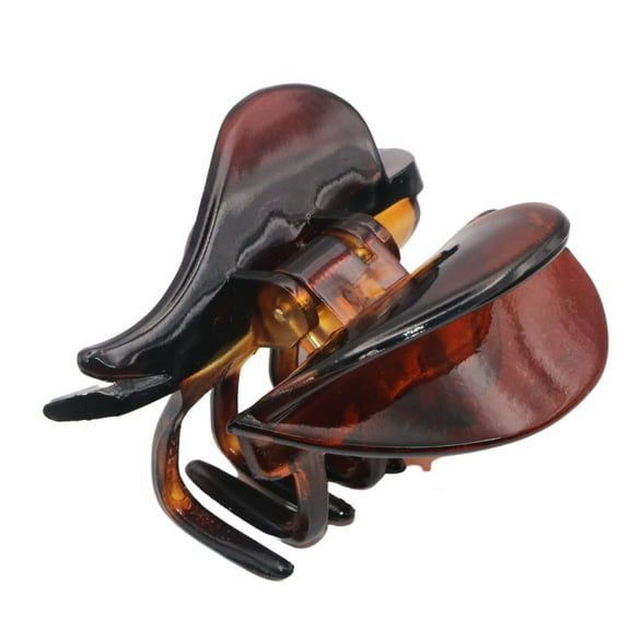 Parcelona French Hair Claw with Wings Shell Small Celluloid Clip for Women (TortoiseShell)