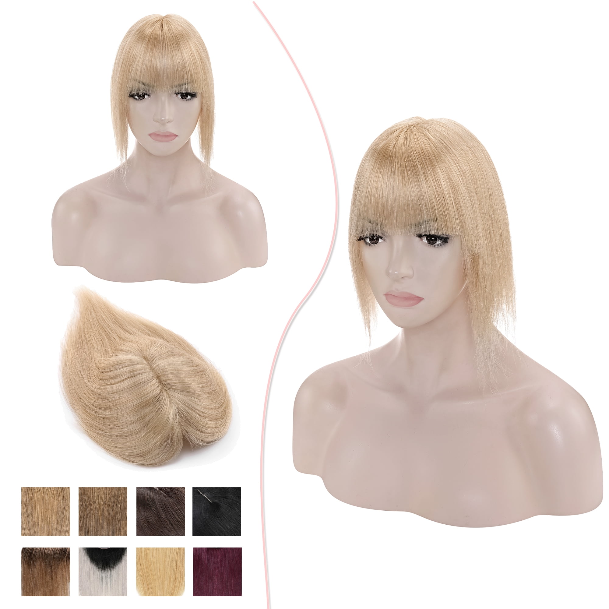 MYLADY 100 Remy Human Hair Women Topper Hair Toppers Silk Base Hair
