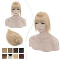thumbnail image 1 of MY-LADY 100% Remy Human Hair Women Topper Hair Toppers Silk Base Hair Pieces Clip In Hair Topper with 3D Air Bangs 17 Colors 14inch #24 Natural Blonde, 1 of 8