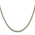 thumbnail image 3 of 925 Sterling Silver Rose 2.5mm Rope Chain Necklace Pendant Charm, 3 of 9
