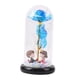 thumbnail image 5 of Centro de Decoración Artificial de Cristal con LED Hecho a Mano para Cumpleaños Esposa Fiesta Azul BLESIY Flores eternas, 5 of 8