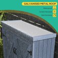 thumbnail image 3 of Outsunny Outdoor Storage Cabinet with Waterproof Metal Roof, Gray, 3 of 9