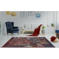 thumbnail image 3 of Ladole Rugs Madrid Blue Dark Red Terra Abstract Indoor Runner Rug Carpet, 3x5 (2'7" x 4'11", 80cm x 150cm), 3 of 6