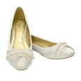 thumbnail image 4 of XY London Womens Pearly Bridal Ballerina Flats, 4 of 4