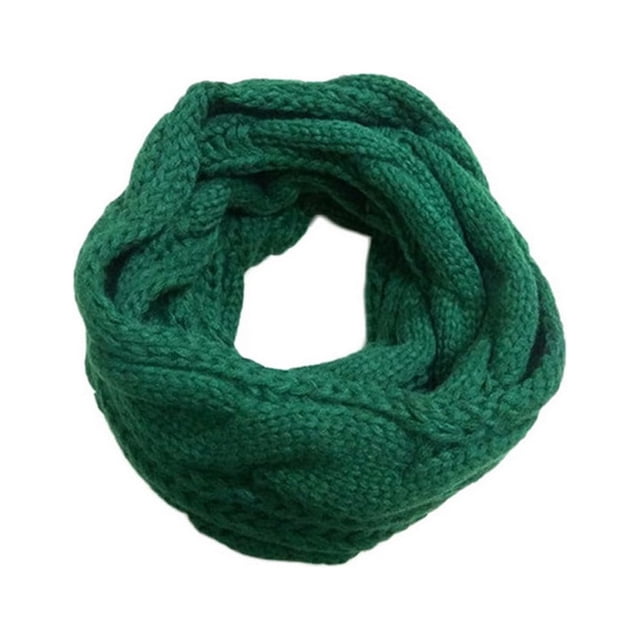 Sonducket Calentador de cuello de fibra acrílica no tóxico, bufanda hecha punto segura y agradable para la piel, calentador de cuello de punto Accesorios de disfraces verde