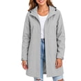 thumbnail image 6 of Lutiedan Waterproof Raincoat for Women Full Zip Long Sleeve Windbreaker Outdoor Hiking Hooded Rain Jacket with Pocket Size S-XXL, 6 of 7