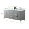 thumbnail image 6 of Vanity Art 72” Double Sink Bathroom Vanity Cabinet with Engineered Marble Countertop, 6 of 9