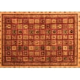 thumbnail image 1 of Ahgly Company Indoor Rectangle Oriental Orange Modern Area Rugs, 5' x 7', 1 of 4