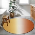 thumbnail image 3 of Burnt Orange Yellow Ombre Round Area Rug 3Ft Washable Small Circle Rugs for Kitchen Entryway, Contemporary Art Abstract Aesthetics Non-Slip Carpet Floor Mats Indoor Outdoor Carpet Runner Home Decor, 3 of 8