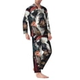 thumbnail image 2 of Daiia Pirate Bulldog On Deck for Men's Long-Sleeved Pajama Set – Soft & Comfortable Sleepwear Button-Up Pajamas Cozy Lounge Wear-XX-Large, 2 of 7