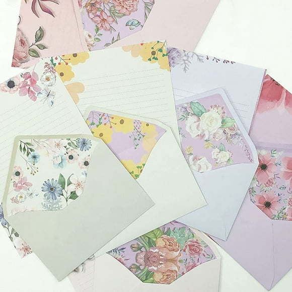 SCStyle Stationary Paper and Envelopes Set Contain 48Sheets Writing Paper 5.9X7.7Inch+24 Pcs A6 Cute Envelopes 4x6Inch
