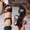 Black, variant on High Heel Sandals For Women Metallic Buckle Block Heel Perforated Toe Closed Toe Cushioned Casual Summer Party Date Night Wear Effortless Traction
