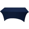 thumbnail image 2 of VIWING Navy Blue 4 ft x 2.5 ft Spandex Tablecloth Stretch Fitted Table Cover, 2 of 5