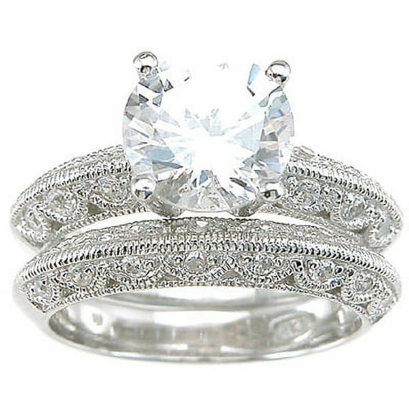 925 Sterling Silver Style Vintage Promise Rings for Her Wedding Ring Set Make Great Gifts for Women