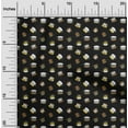 thumbnail image 2 of oneOone Velvet Black Fabric Utensils Tea Cups Craft Projects Decor Fabric Printed By The Yard 58 Inch Wide, 2 of 4