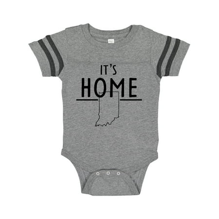 

Inktastic It s Home- State of Indiana Outline Gift Baby Boy or Baby Girl Bodysuit