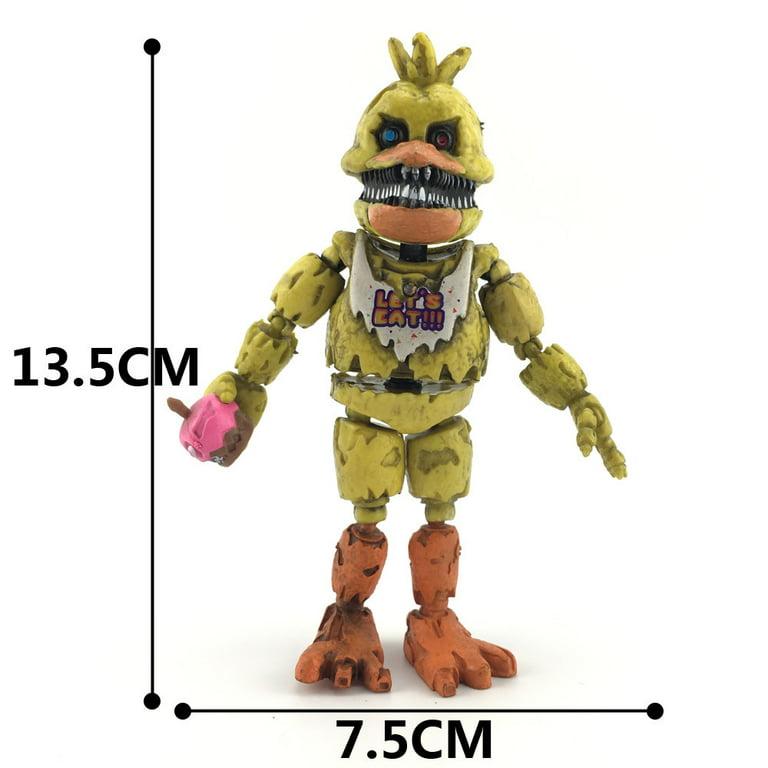 6 Pcs Five Nights at Freddy's Nightmare Chica Bonnie foxy Action Figure Toy