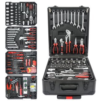 Olsa Tools Magnetic Socket Organizer | 3 Piece Socket Holder Kit | 1/2", 3/8" And 1/4" Drive | Socket Organizers For Tool Boxes | Red | Holds 123
