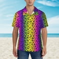thumbnail image 4 of Lsque Animal Paw Rainbow pattern Hawaiian Shirt for Men, Unisex Summer Beach Casual Short Sleeve Button Down Shirts-Medium, 4 of 9