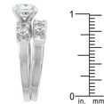 thumbnail image 4 of Precious Stars R07593R-C01-06 Ensemble Nuptiale en Zircone Cubique Argentée, 4 of 4