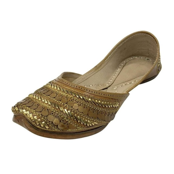Ladies Punjabi Jutti Ethnic Mojari Handmade Juti Loafers Shoes Flat Sandals US 9/ EURO 40